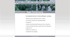 Desktop Screenshot of biggis-tierbetreuung.de