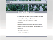 Tablet Screenshot of biggis-tierbetreuung.de